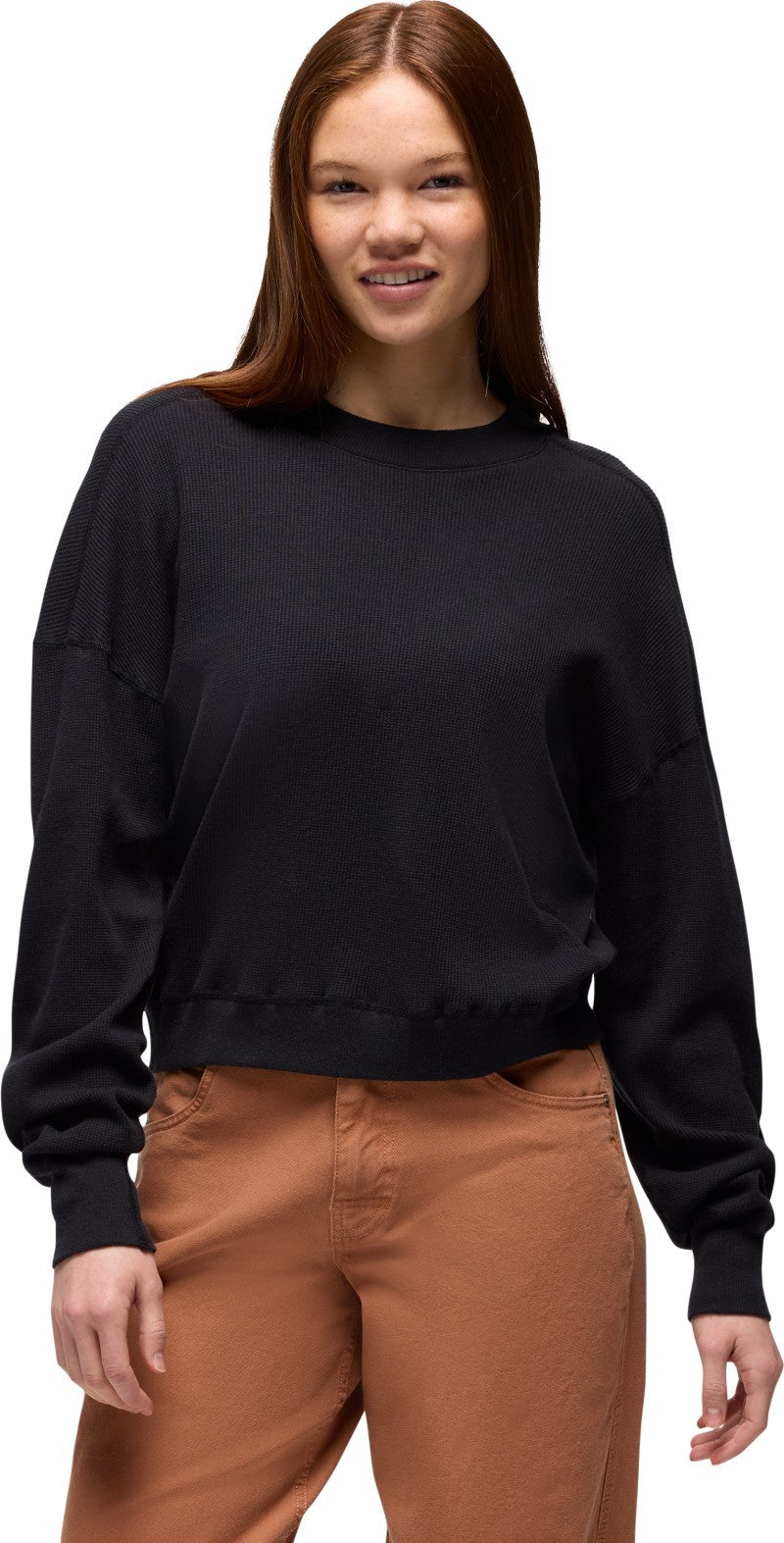 Touchstone LS Crew - Womens - black heather 1