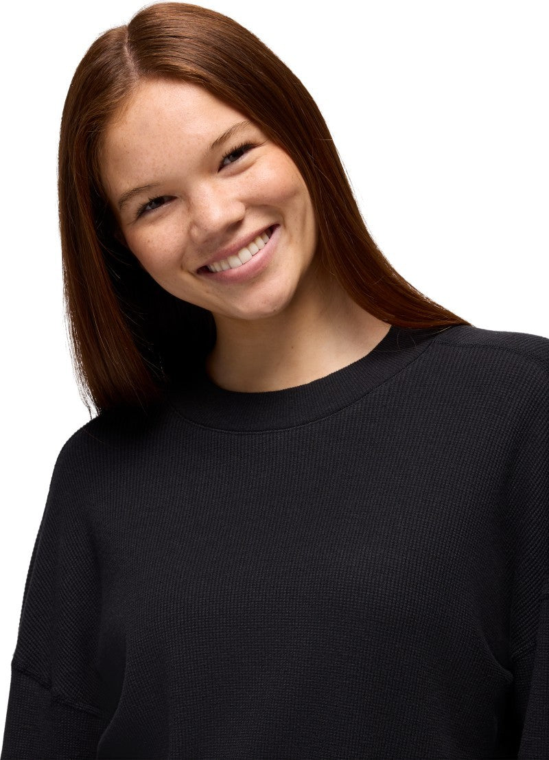 Touchstone LS Crew - Womens - black heather 1