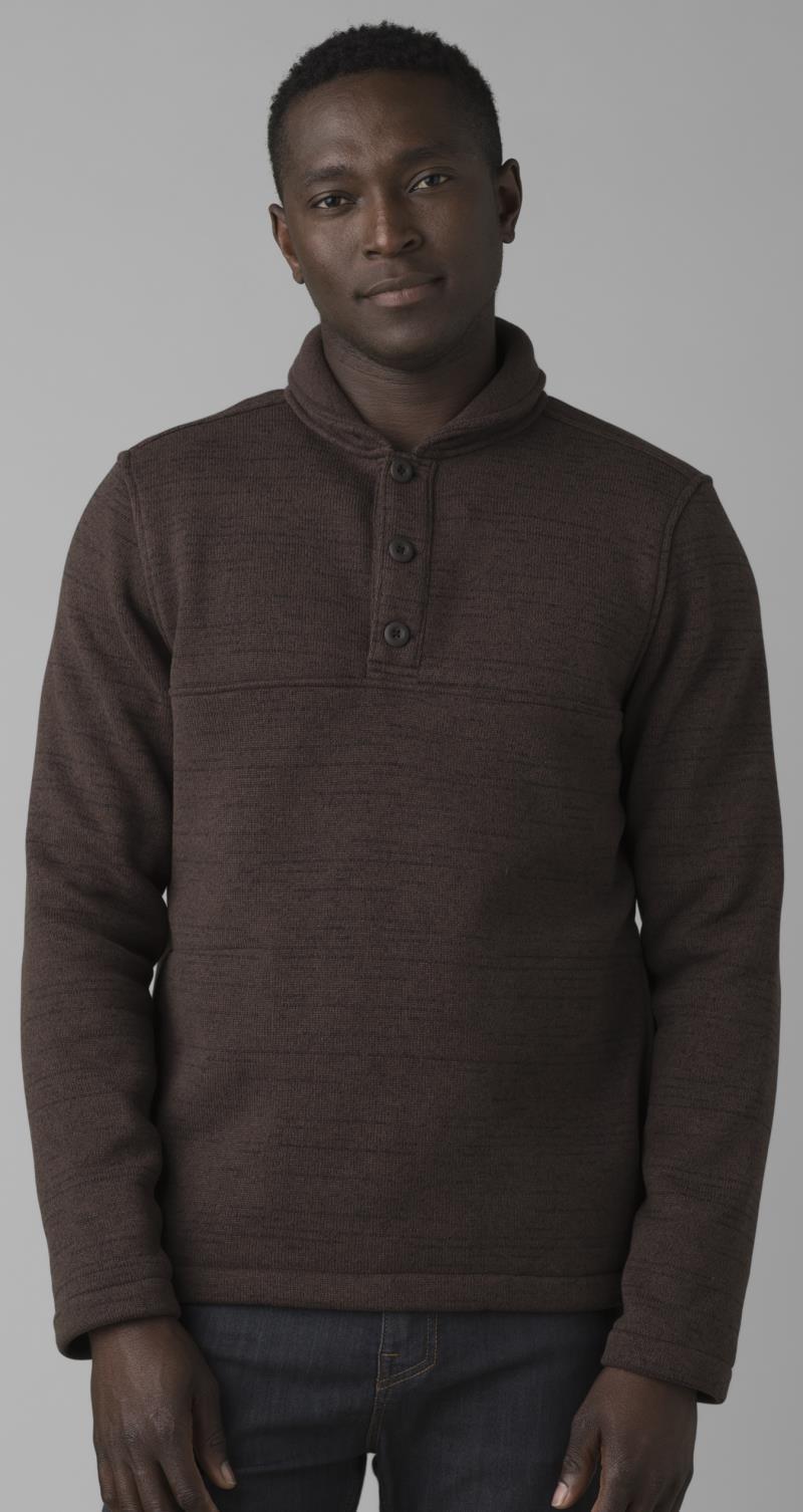 Tri Thermal Threads Henley - Mens - Oak Barrel Heather 2