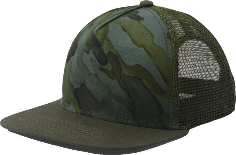 Vista Trucker - rye green watercolor camo 1
