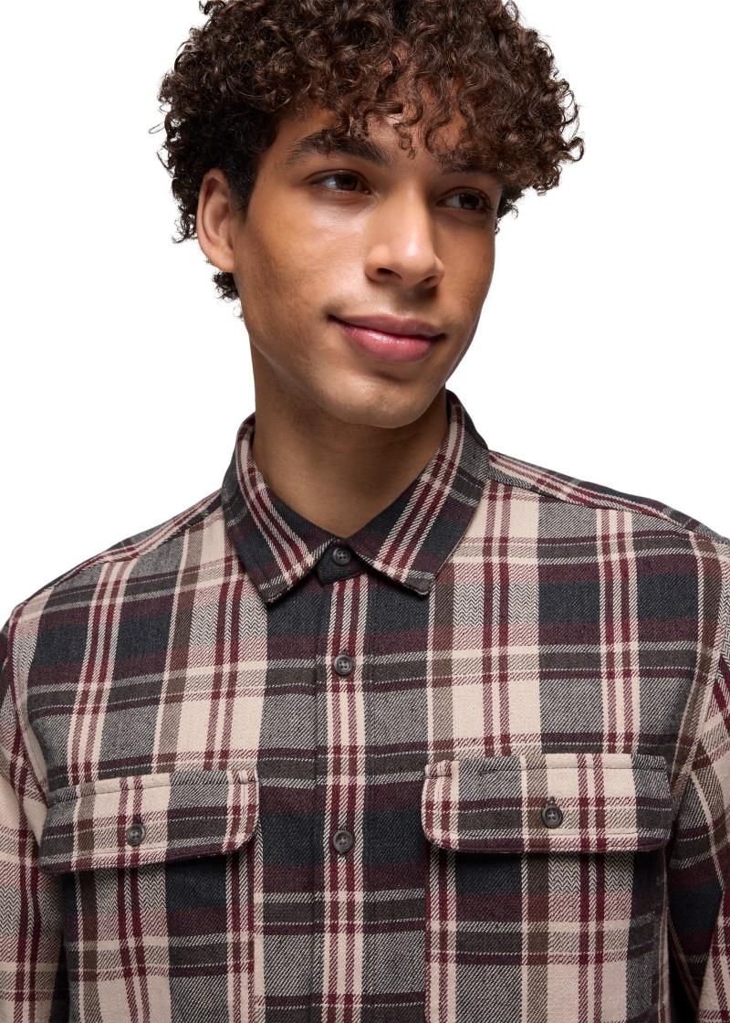 Westbrook Flannel Shirt - Slim - Mens - deep vino 1