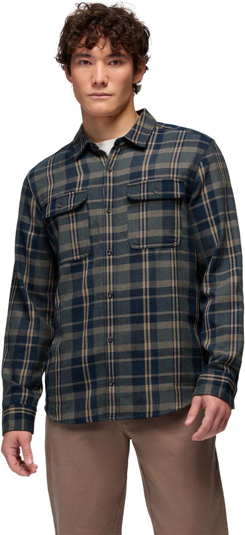 Westbrook Flannel Shirt - Slim - Mens - grey blue 1