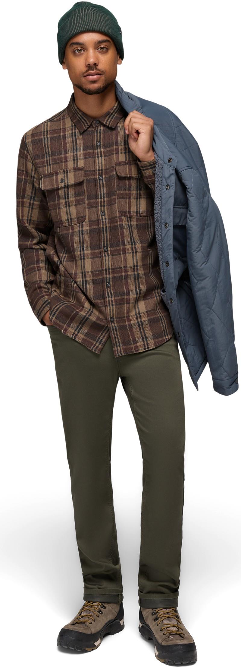 Westbrook Flannel Shirt - Slim - Mens - mocha 1