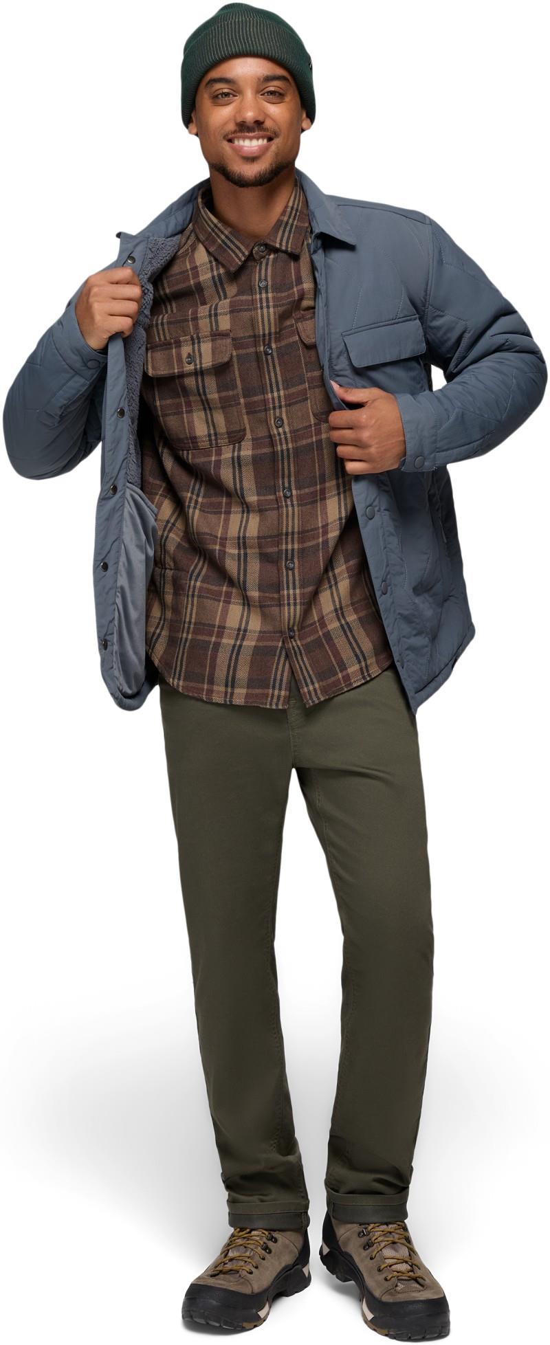 Westbrook Flannel Shirt - Slim - Mens - mocha 1
