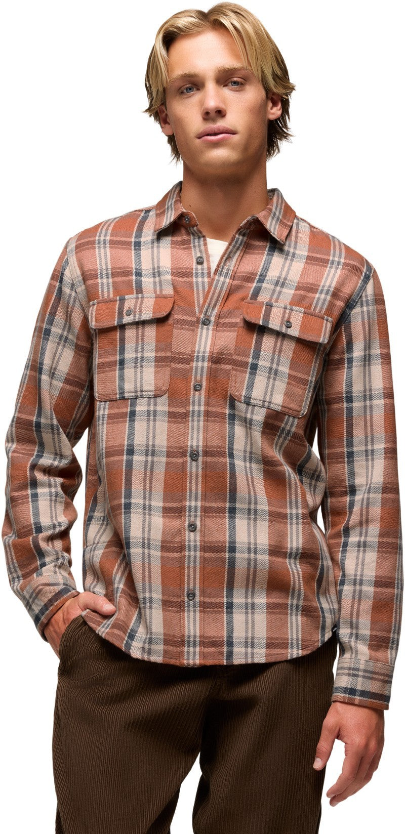 Westbrook Flannel Shirt - Slim - Mens - tawny 1
