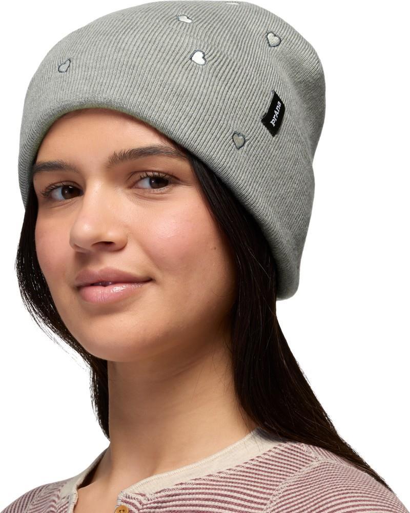 Wild Now Beanie - heather grey hearts 1