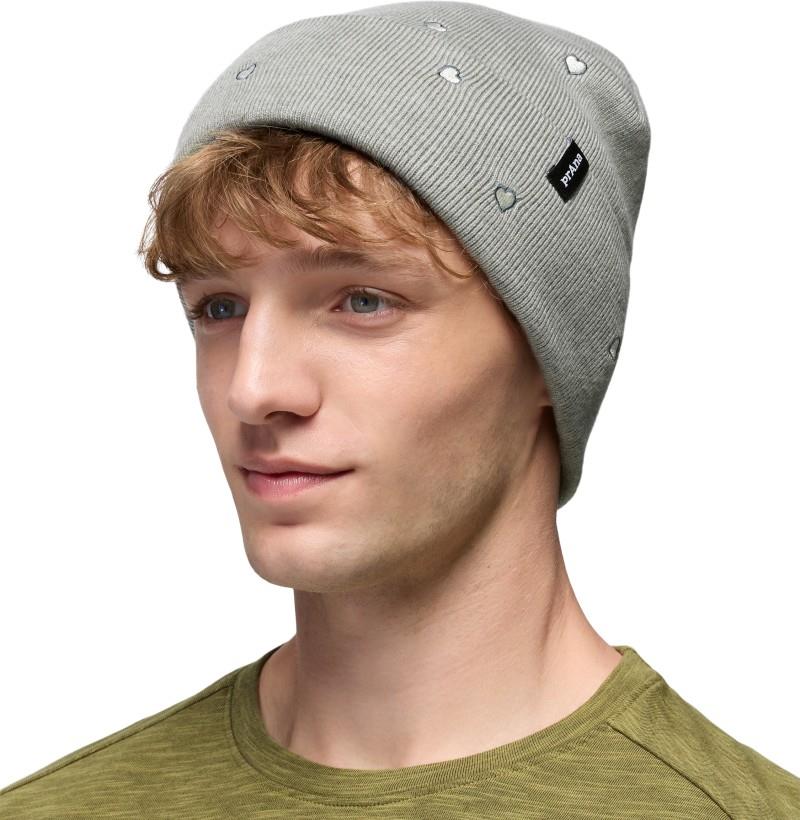 Wild Now Beanie - heather grey hearts 1