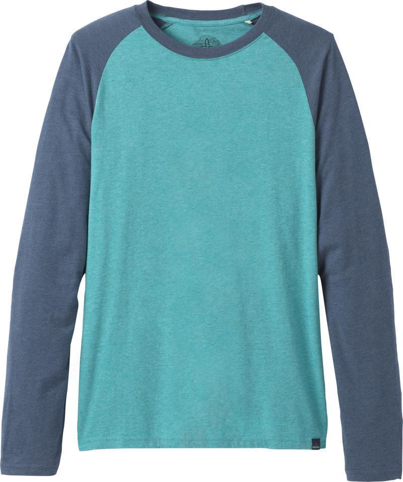 prAna Baseball Raglan - Mens - Azurite Heather 1