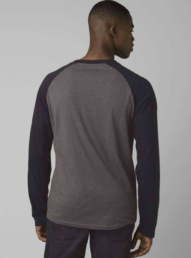prAna Baseball Raglan - Mens - Charcoal Heather 3