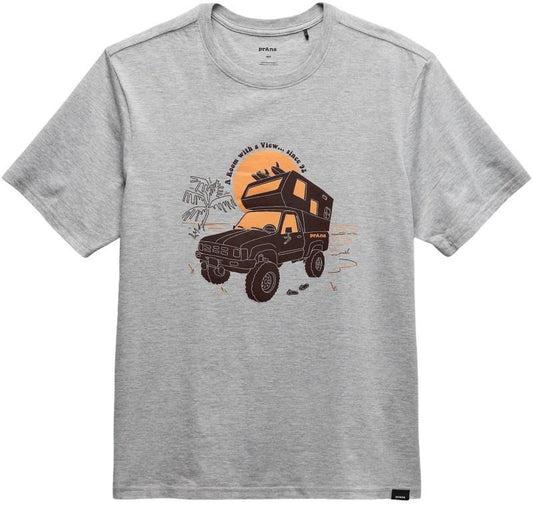 prAna Beach Livin SS Tee - Mens - heather grey 1