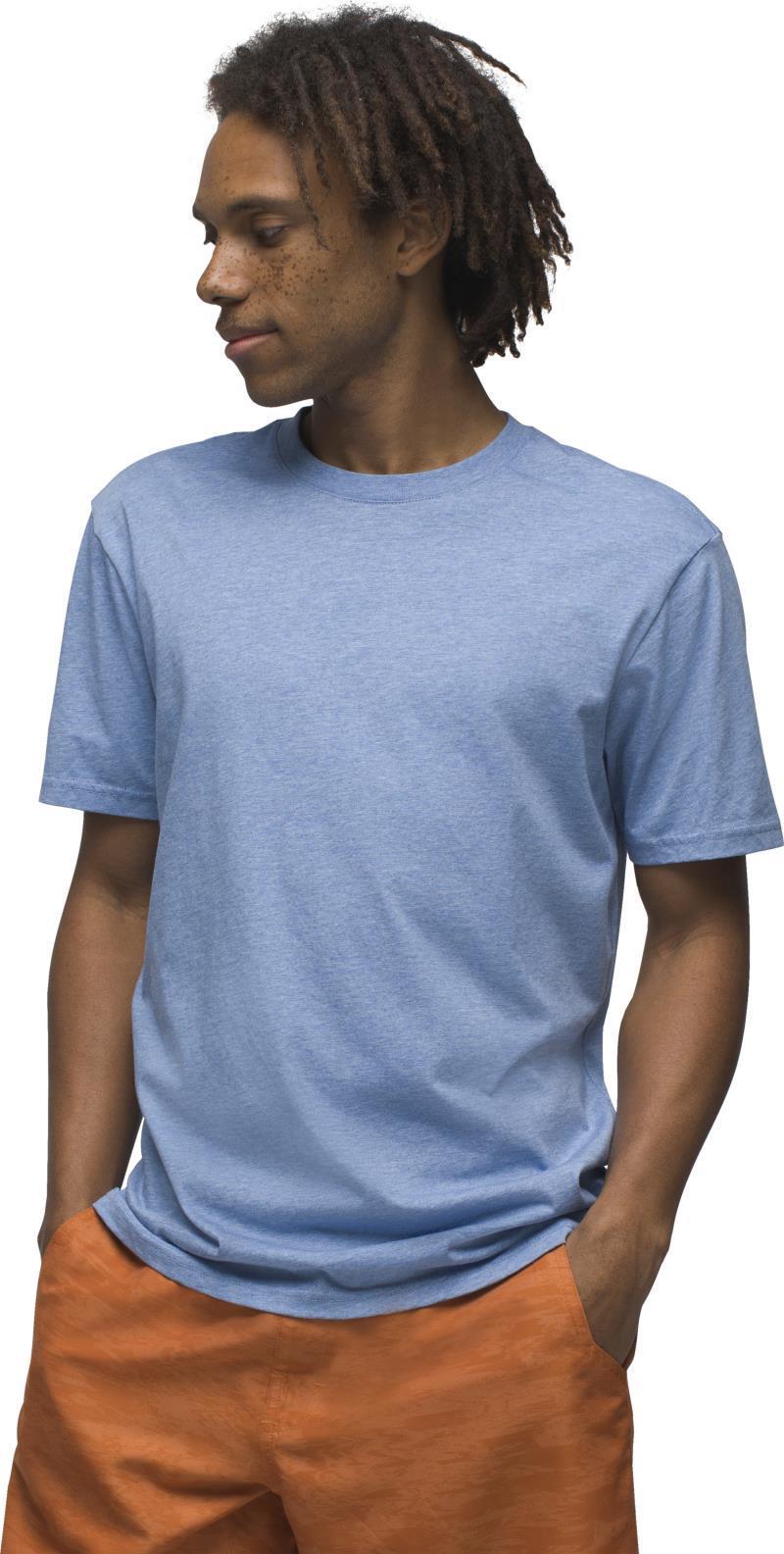 prAna Crew T-Shirt - Mens - Big Sky Blue Heather 2