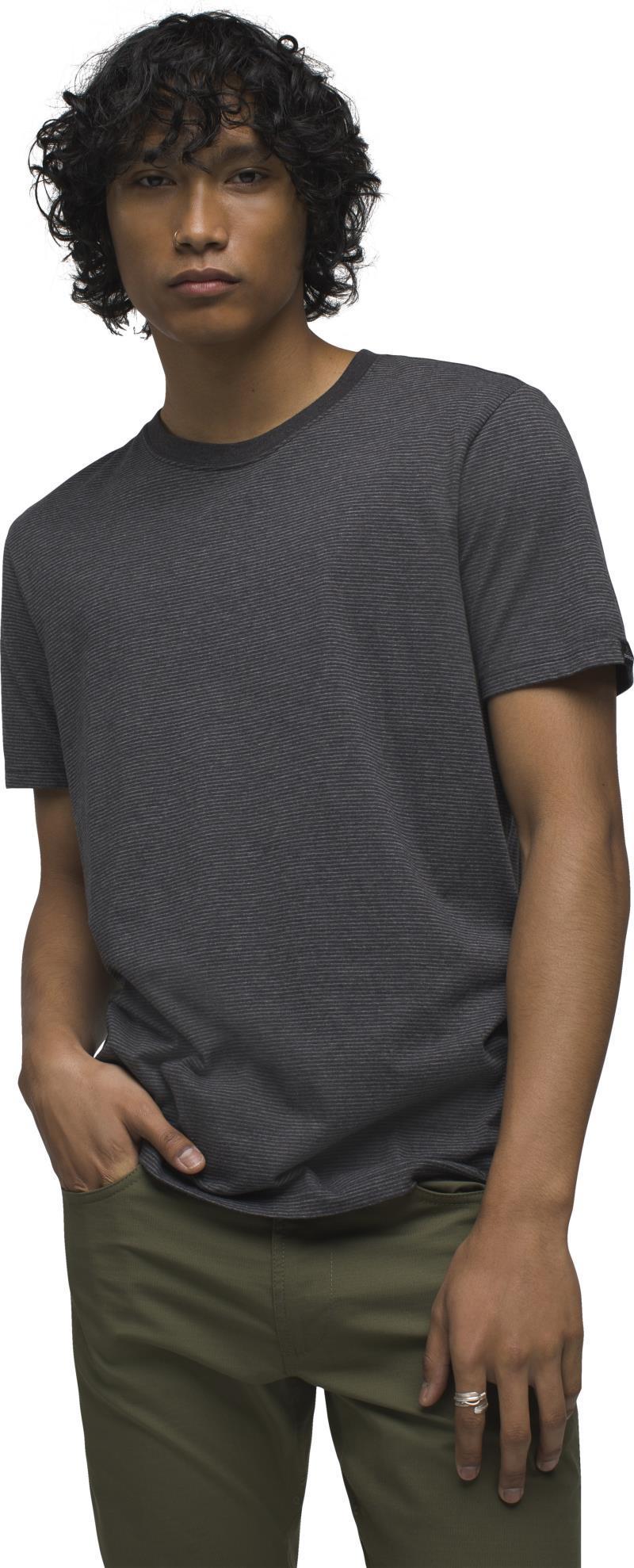 prAna Crew T-Shirt - Mens - Black Stripe 2