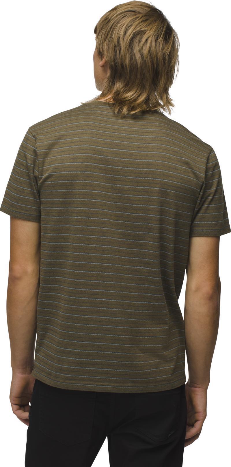 prAna Crew T-Shirt - Mens - Cargo Green Stripe 3
