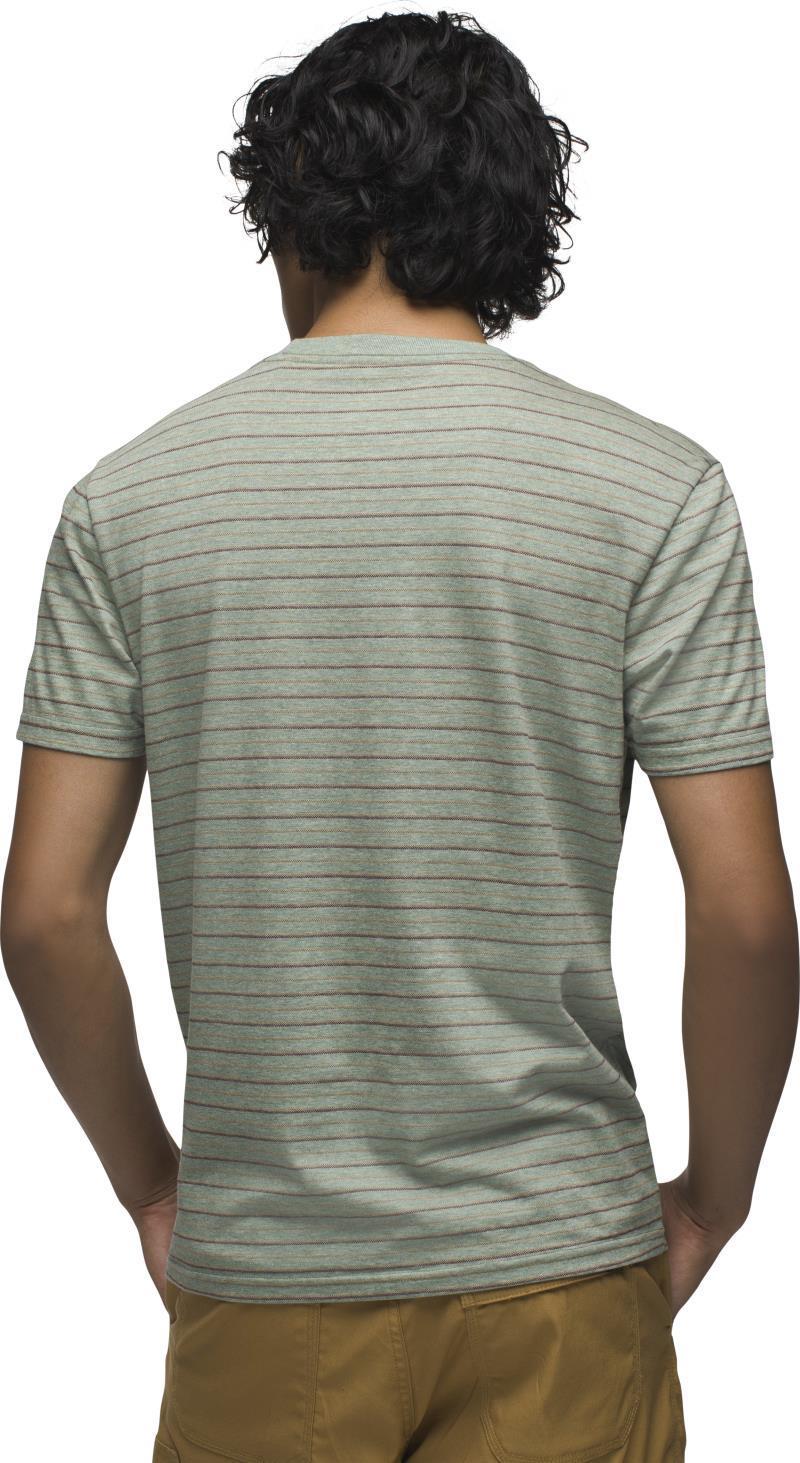 prAna Crew T-Shirt - Mens - Mineral Green Stripe 3