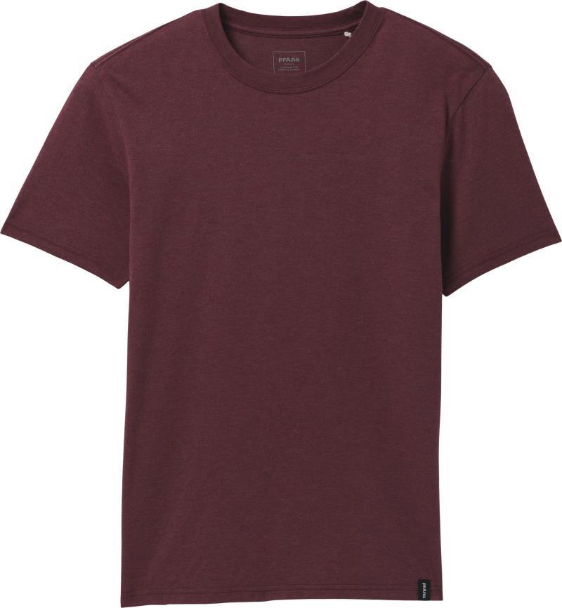 prAna Crew T-Shirt - Mens - Rhubarb Heather 1