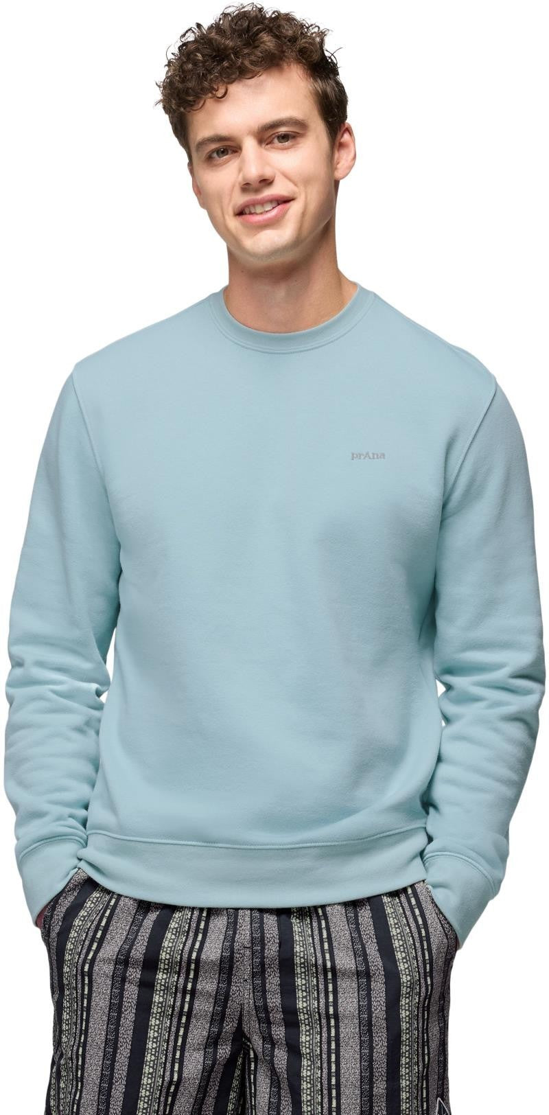 prAna Fleece Crew Sweatshirt - Standard - Mens - saltwater 1