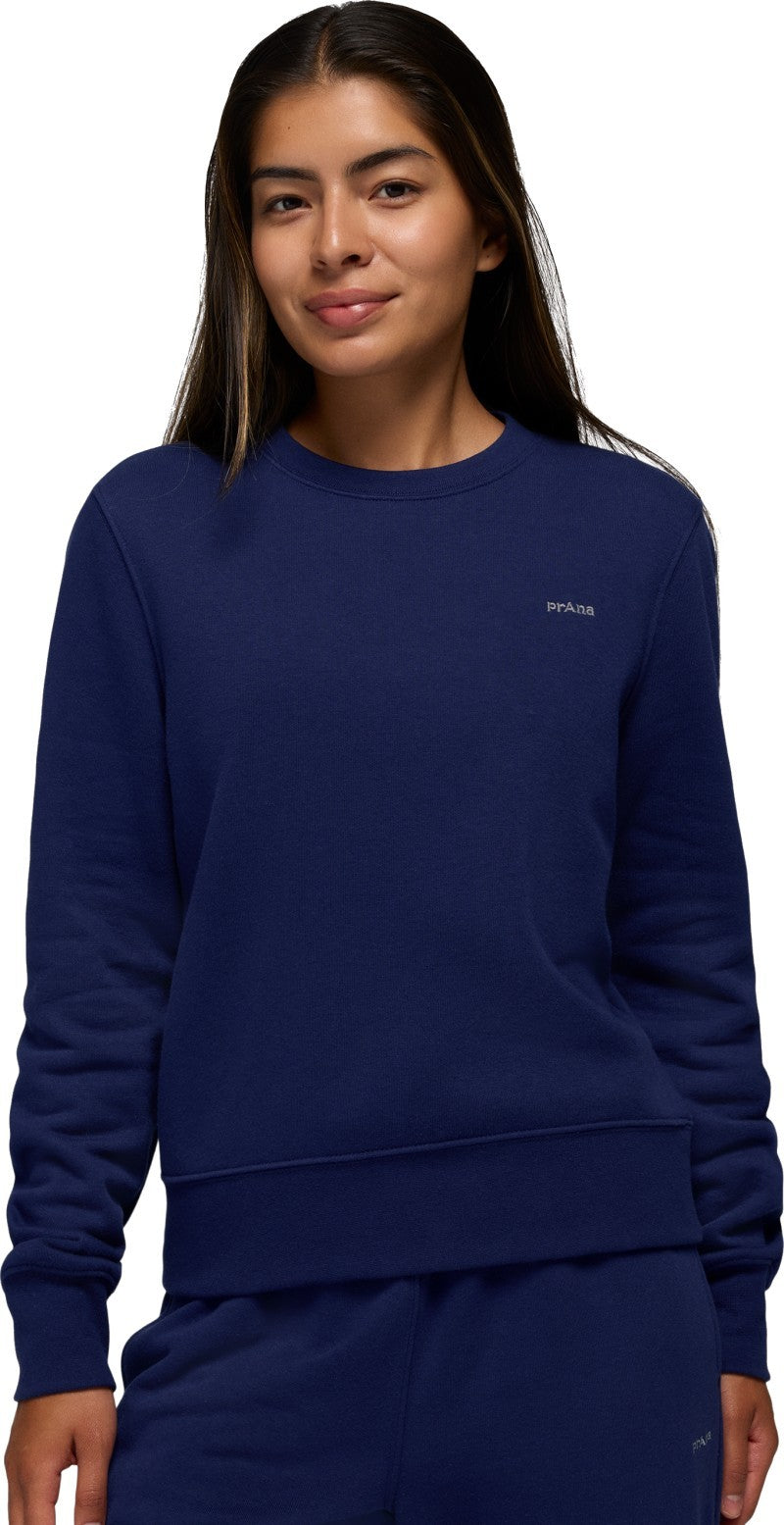 prAna Fleece Crew Sweatshirt - Womens - capulet blue 1
