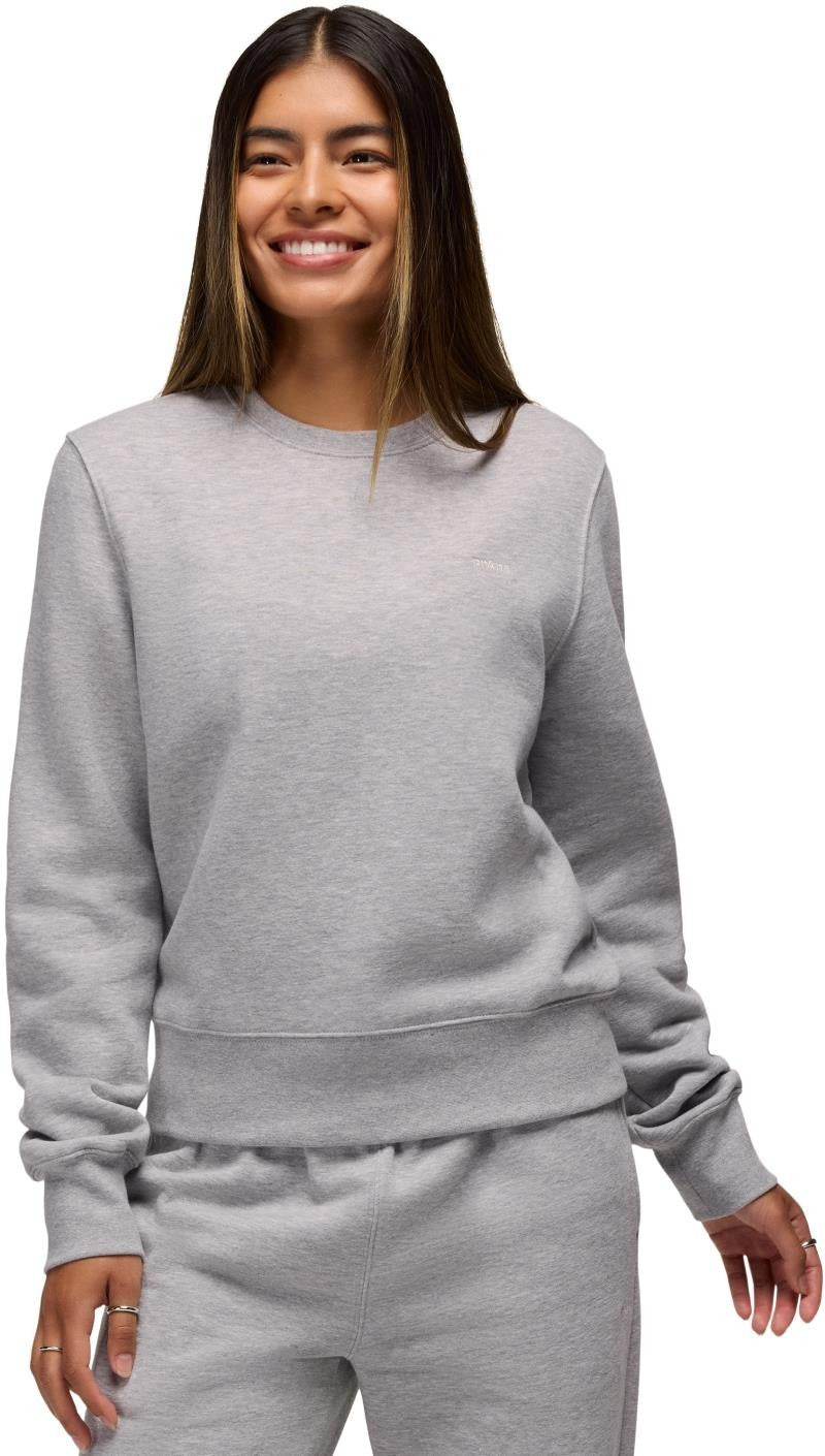 prAna Fleece Crew Sweatshirt - Womens - heather grey 1