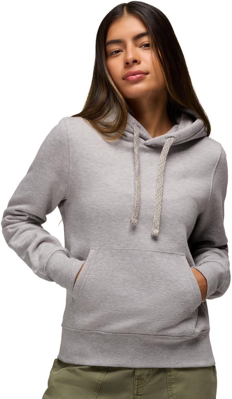 prAna Fleece Hoodie - Womens - heather grey 1