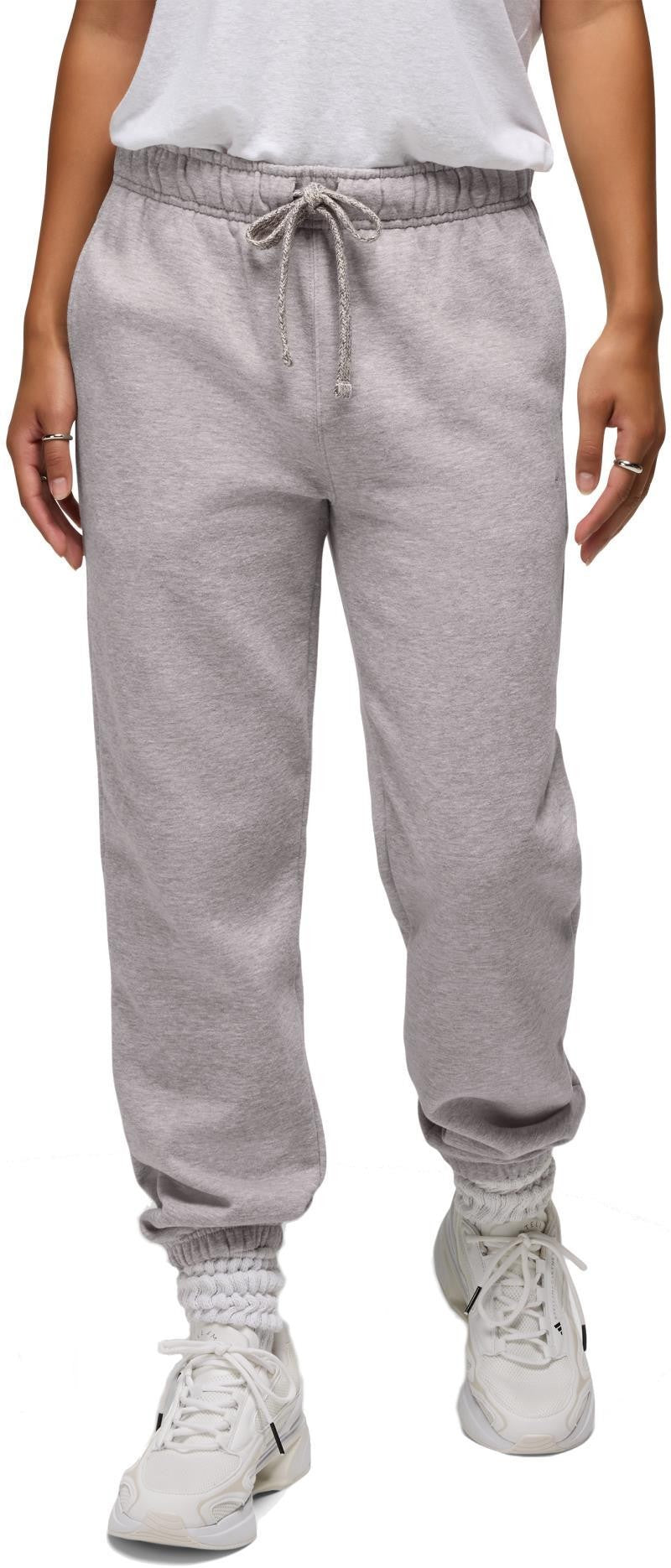 prAna Fleece Sweatpants - Womens - heather grey 1