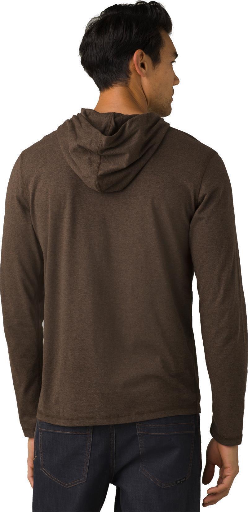 prAna Hooded LS T-Shirt - Mens - Black Olive Heather 2