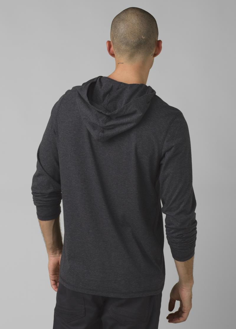 prAna Hooded LS T-Shirt - Mens - Black Stripe 3