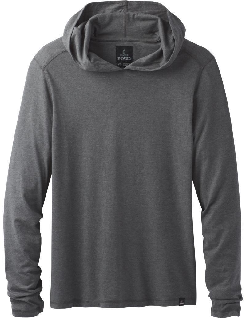 prAna Hooded LS T-Shirt - Mens - Charcoal Heather 1