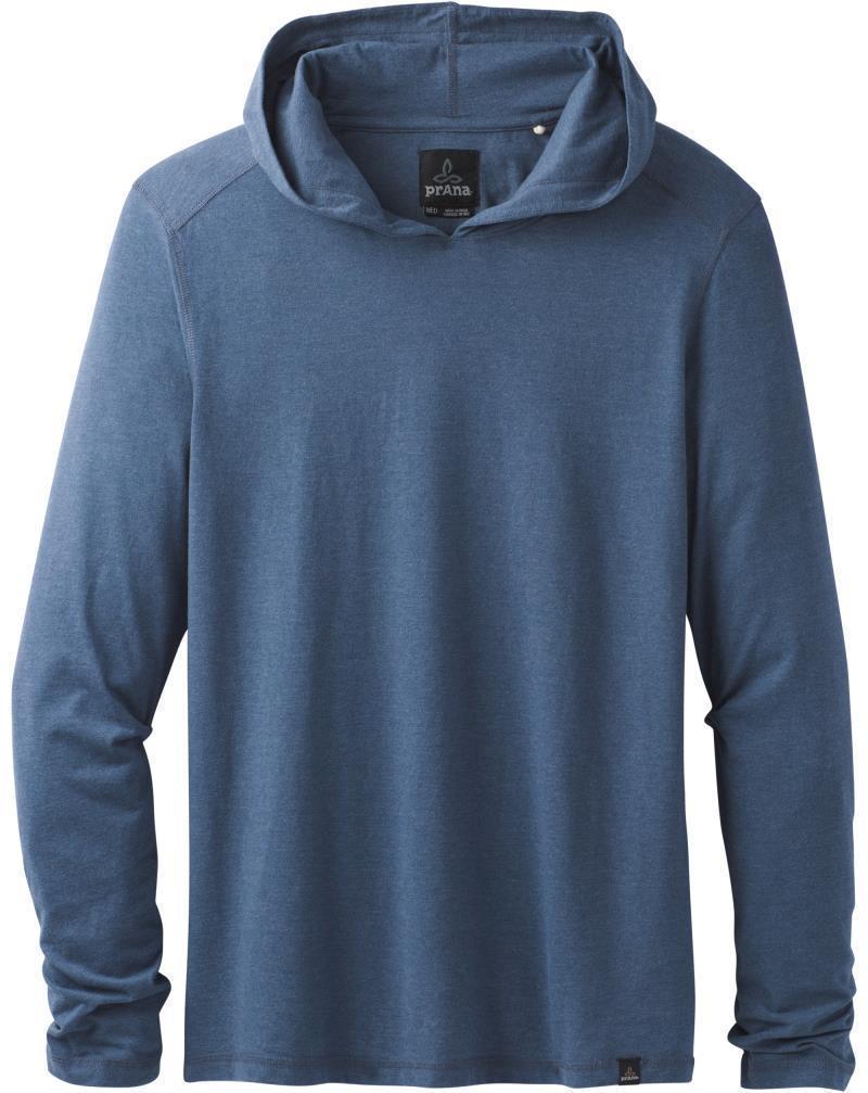 prAna Hooded LS T-Shirt - Mens - Denim Heather 1