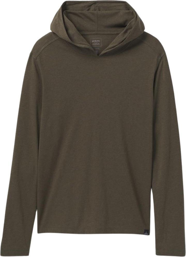 prAna Hooded LS T-Shirt - Mens - Peat Heather 1