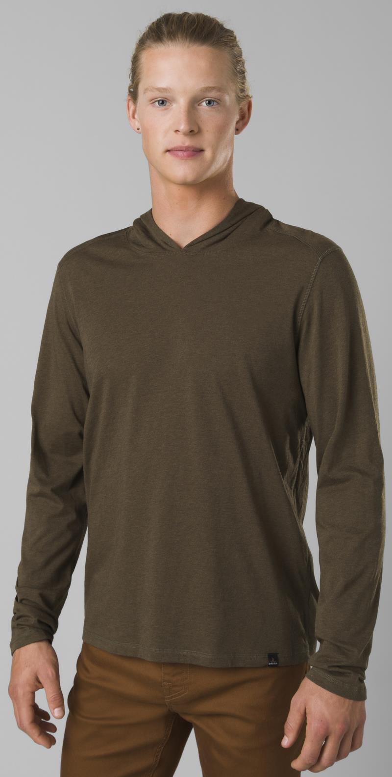 prAna Hooded LS T-Shirt - Mens - Peat Heather 2