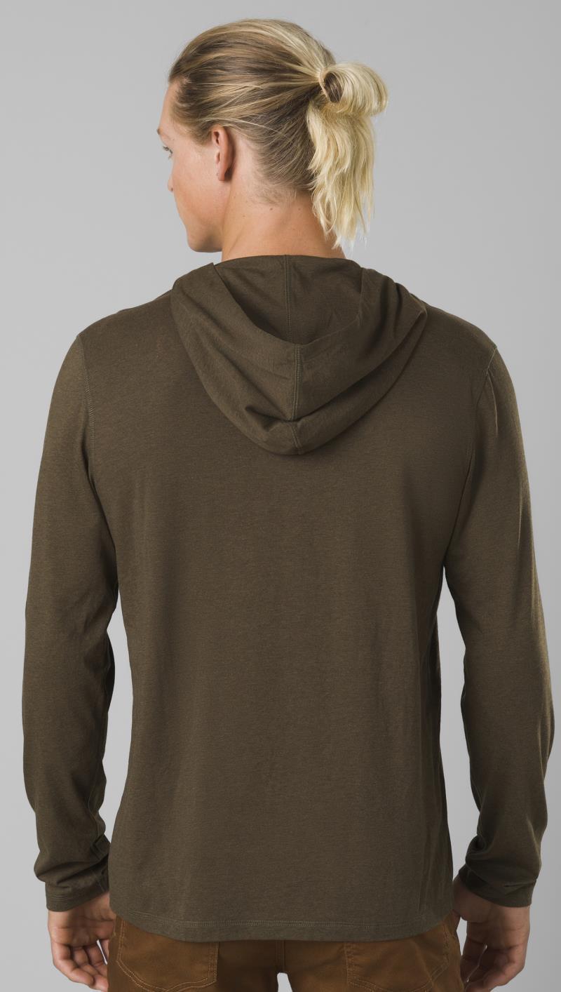 prAna Hooded LS T-Shirt - Mens - Peat Heather 3