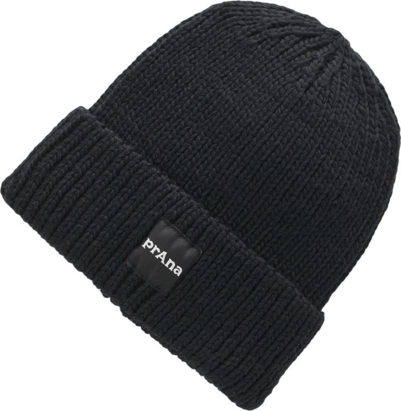 prAna Logo Beanie - Black 1