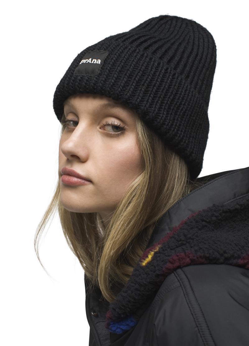 prAna Logo Beanie - Black 2