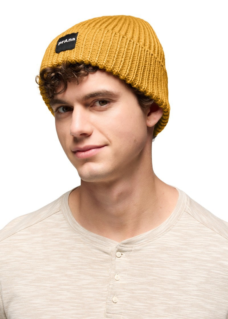 prAna Logo Beanie - dijon 1