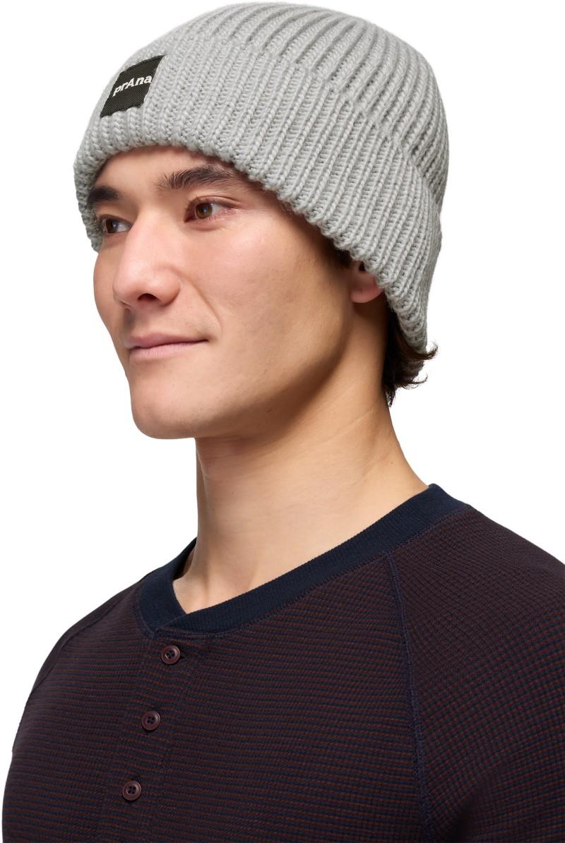 prAna Logo Beanie - river rock 1
