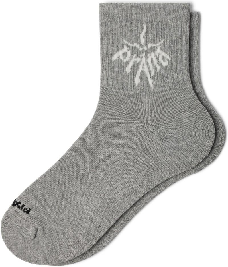 prAna Originals Half Crew Socks - heather grey / soft white 1
