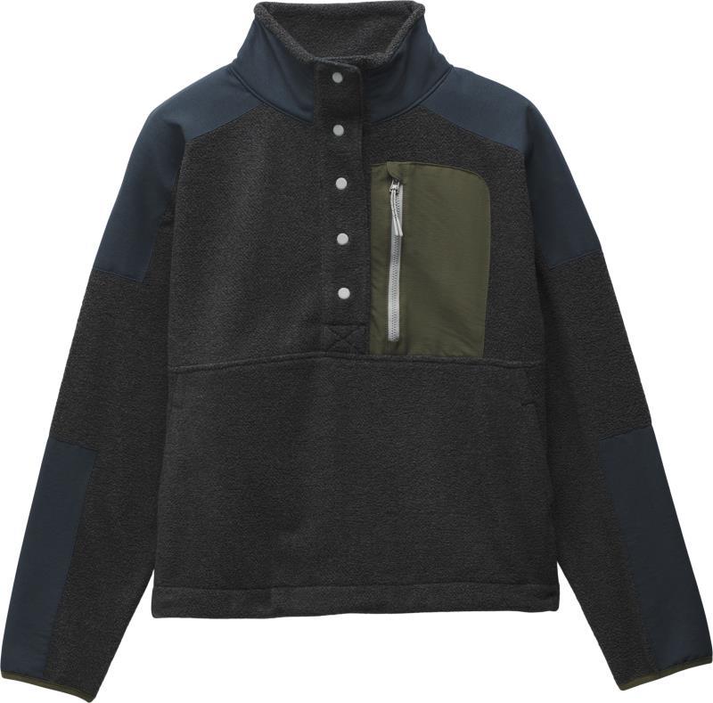 prAna Peak Snap Up Fleece - Womens - Charcoal / Stormy Night 1