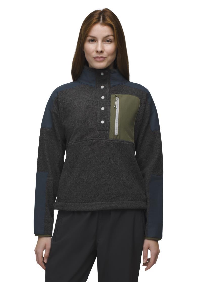 prAna Peak Snap Up Fleece - Womens - Charcoal / Stormy Night 2