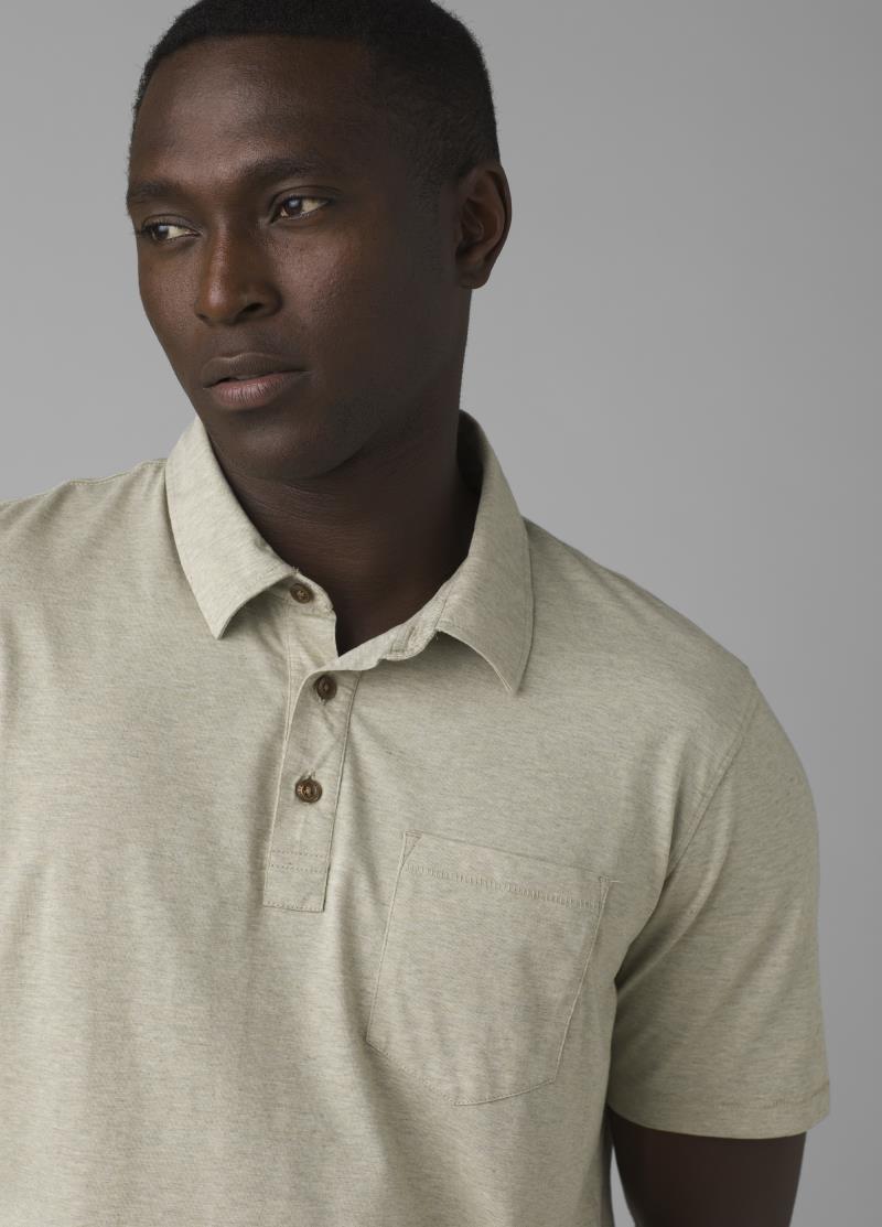 prAna Polo - Tall - Mens - Coastal Sage Heather 4