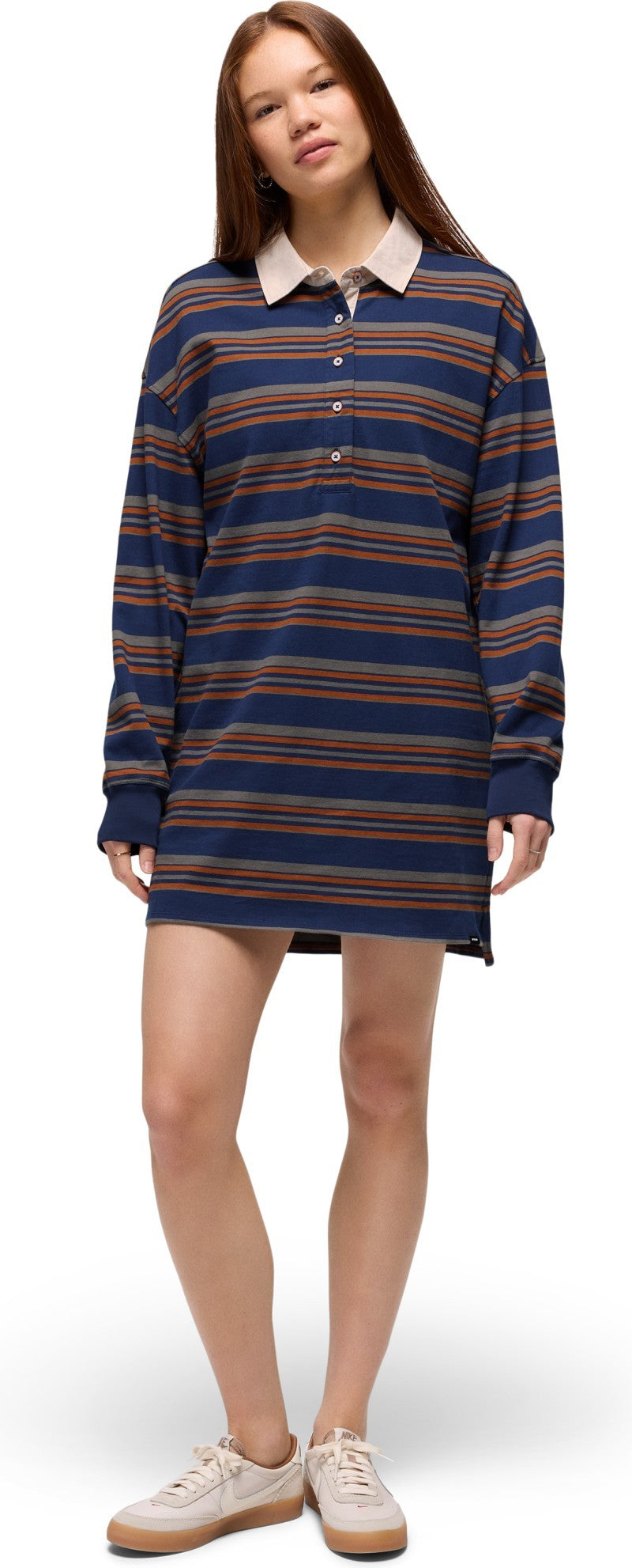 prAna Rugby Dress - capulet blue stripe 1