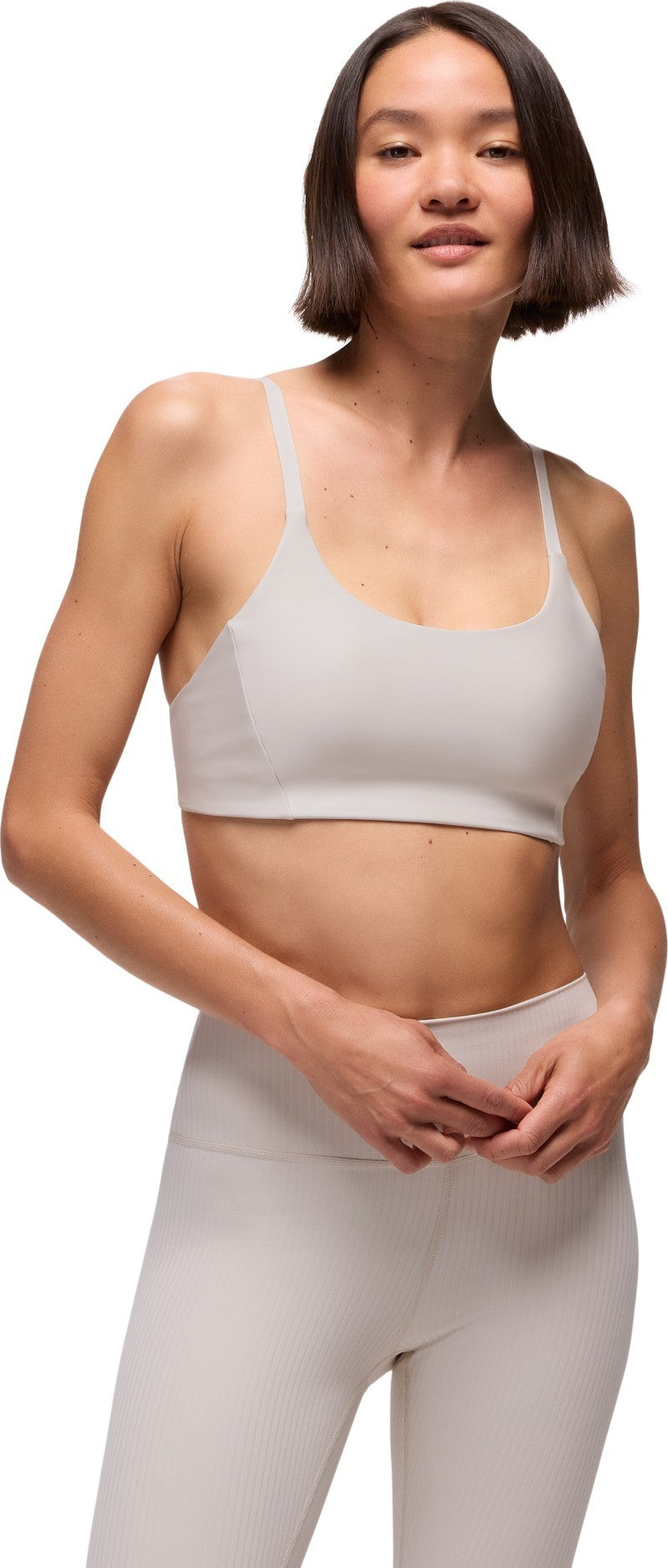 prAna Sculpt Scoop Bra - almond 1