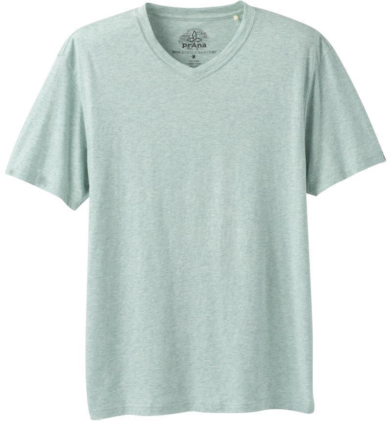 prAna V-Neck SS T-Shirt - Standard - Mens - Agave Heather 1