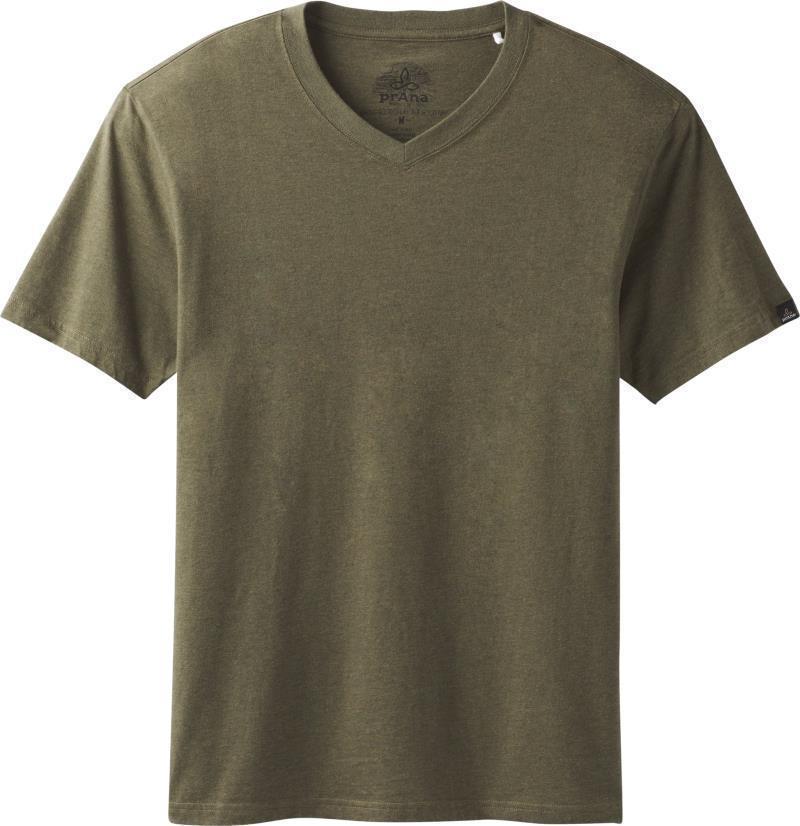 prAna V-Neck SS T-Shirt - Standard - Mens - Cargo Green 1