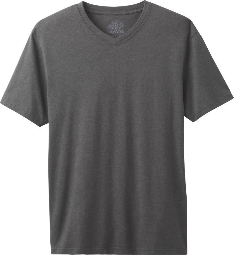 prAna V-Neck SS T-Shirt - Standard - Mens - Charcoal Heather 1