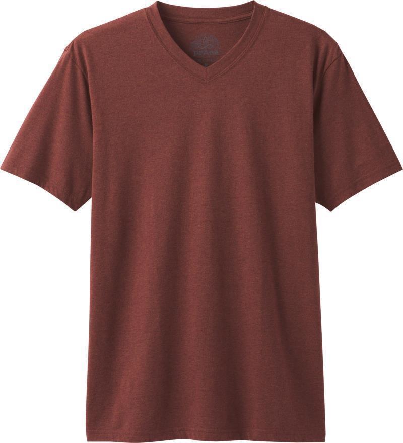 prAna V-Neck SS T-Shirt - Standard - Mens - Maple Heather 1