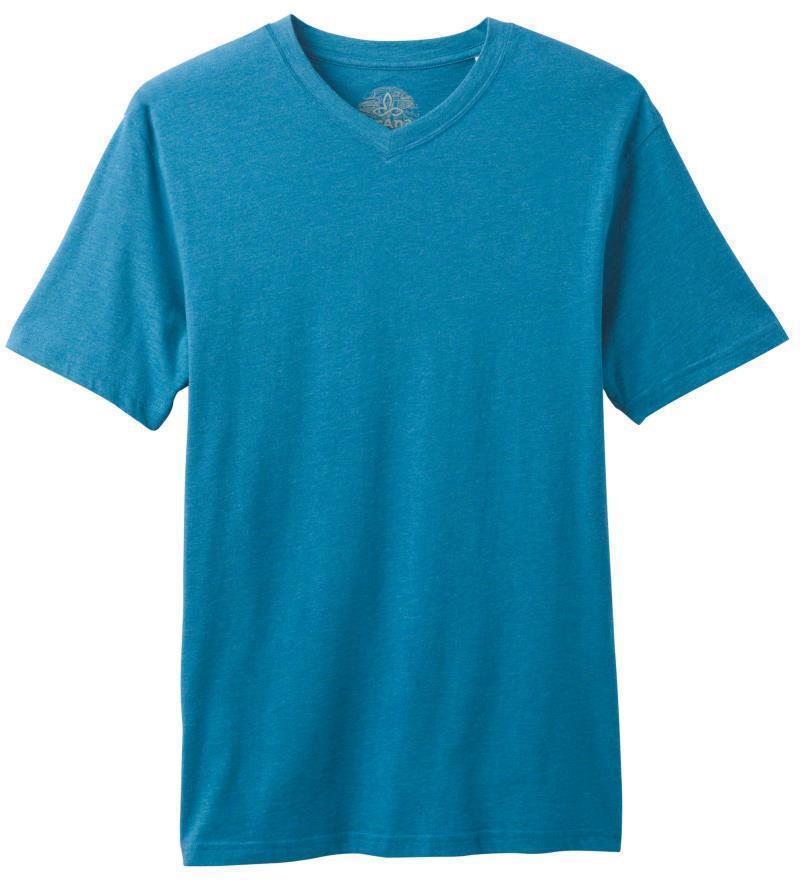 prAna V-Neck SS T-Shirt - Standard - Mens - River Rock Blue 1