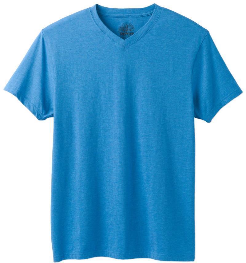 prAna V-Neck SS T-Shirt - Standard - Mens - Vortex Blue 1