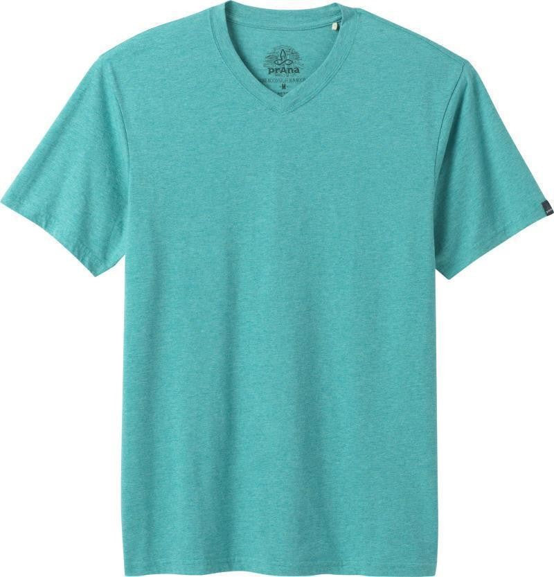 prAna V-Neck SS T-Shirt - Standard - Mens - azurite heather 1