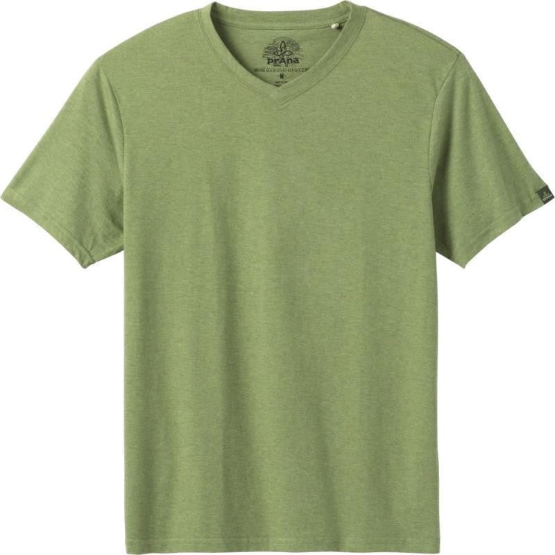 prAna V-Neck SS T-Shirt - Standard - Mens - matcha heather 1