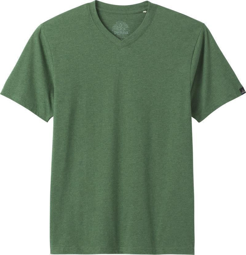 prAna V-Neck SS T-Shirt - Standard - Mens - pineneedle heather 1